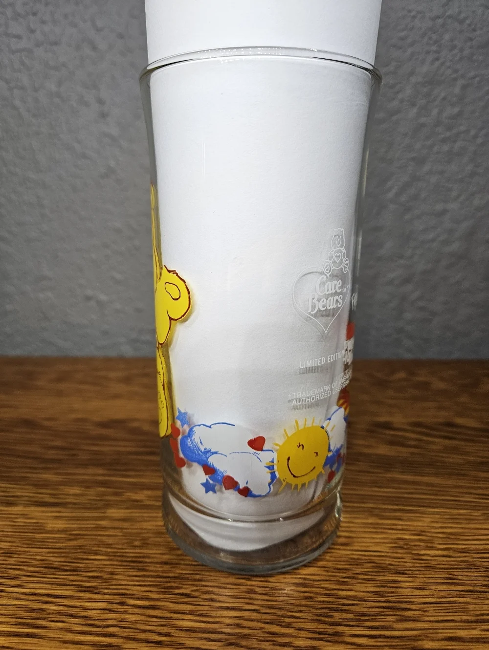 Care Bears Funshine Bear Glass 1983